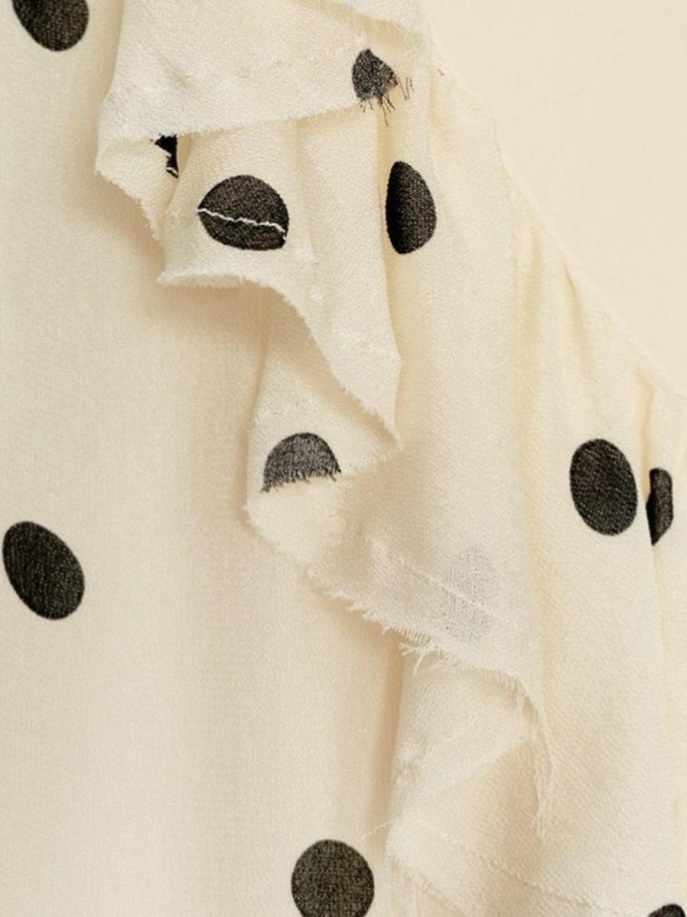 Zara Cream Maxi Dress with Black Polka Dots - Picture 6 of 6
